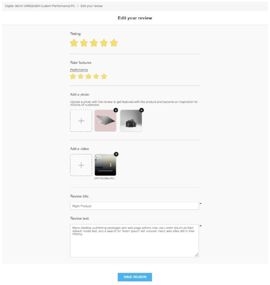 extended product review plugin allows customer to edit reviews from my account page